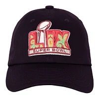 Casquette ajustable noire NFL Super Bowl LIX pour jeunes