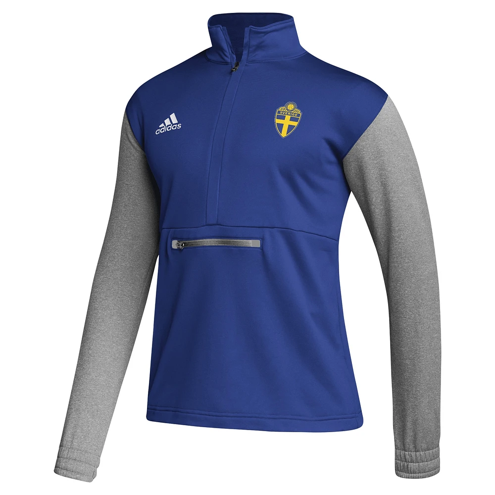 Men's adidas Royal Sweden National Team Crest Pullover Hoodie