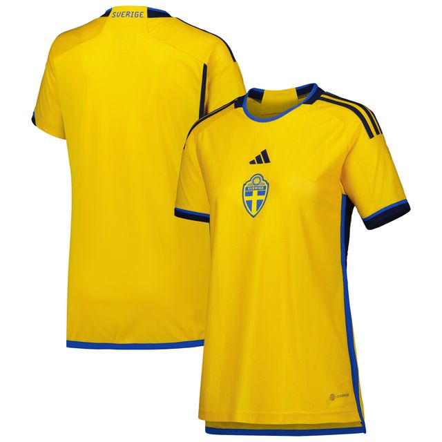 Maillot réplique domicile équipe nationale Suède 2022/23 adidas jaune pour femme