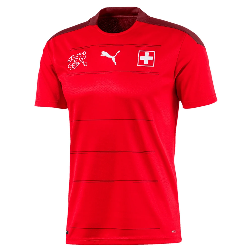 Maillot réplique domicile de l'équipe nationale Suisse 2020/21 Puma rouge/grenat pour homme