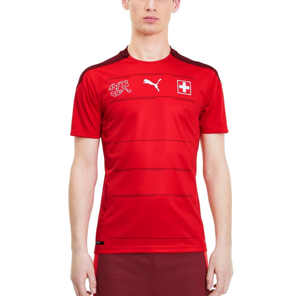 Men's Puma Red/Garnet Switzerland National Team 2020/21 Home Replica Jersey