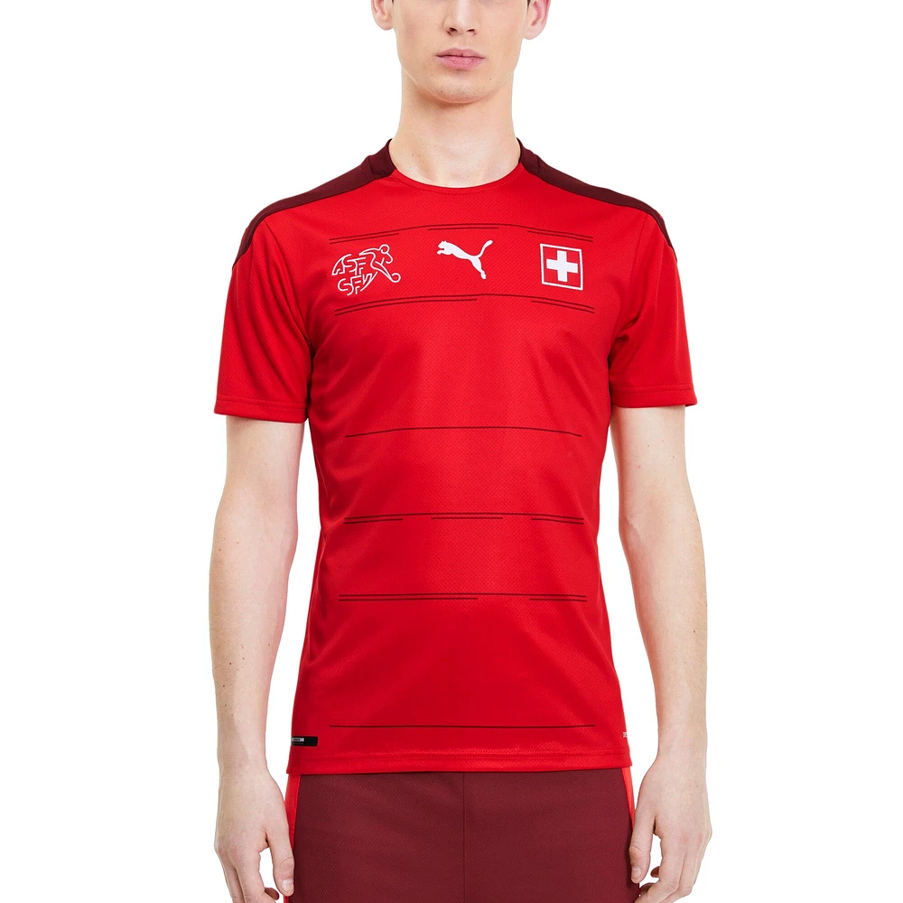 Maillot réplique domicile de l'équipe nationale Suisse 2020/21 Puma rouge/grenat pour homme