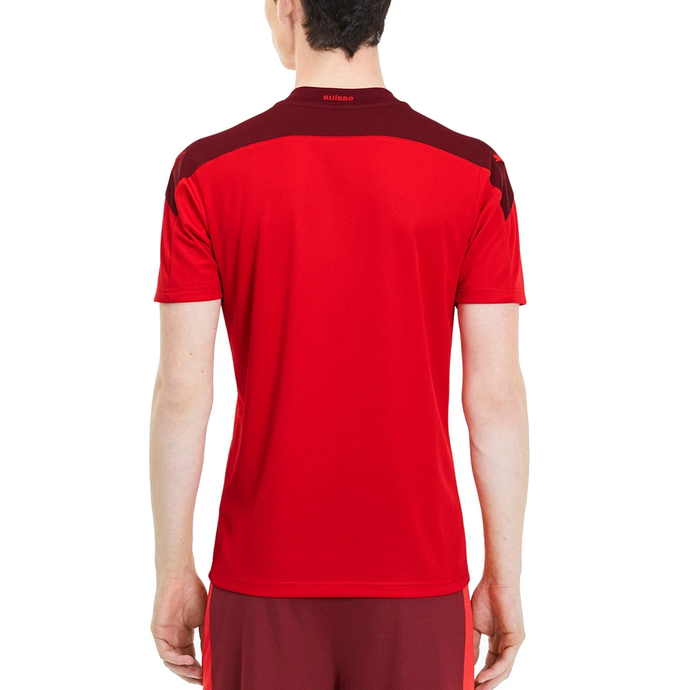 Maillot réplique domicile de l'équipe nationale Suisse 2020/21 Puma rouge/grenat pour homme