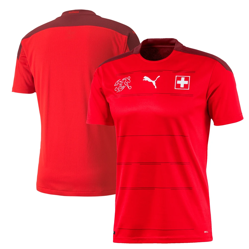 Maillot réplique domicile de l'équipe nationale Suisse 2020/21 Puma rouge/grenat pour homme