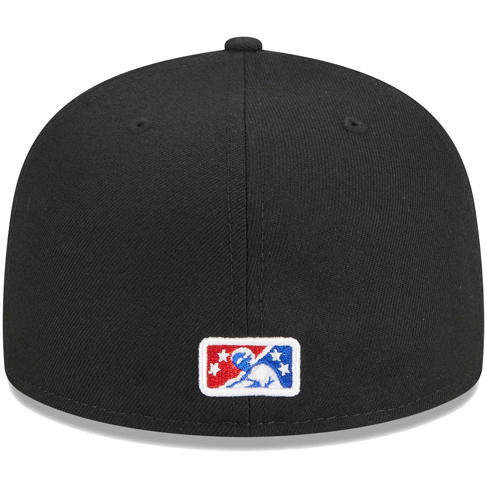 Casquette ajustée 59FIFTY New Era Syracuse Mets pour homme, noire