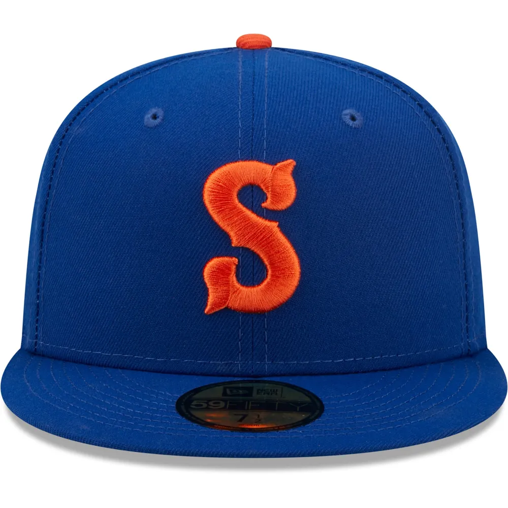 Casquette ajustée 59FIFTY pour homme de la collection authentique Syracuse Mets New Era bleue