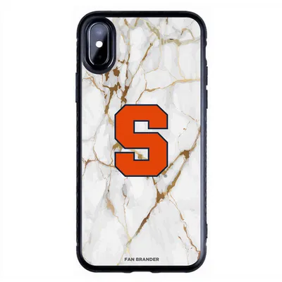 Syracuse Orange iPhone Slim Marble Design Case - Black