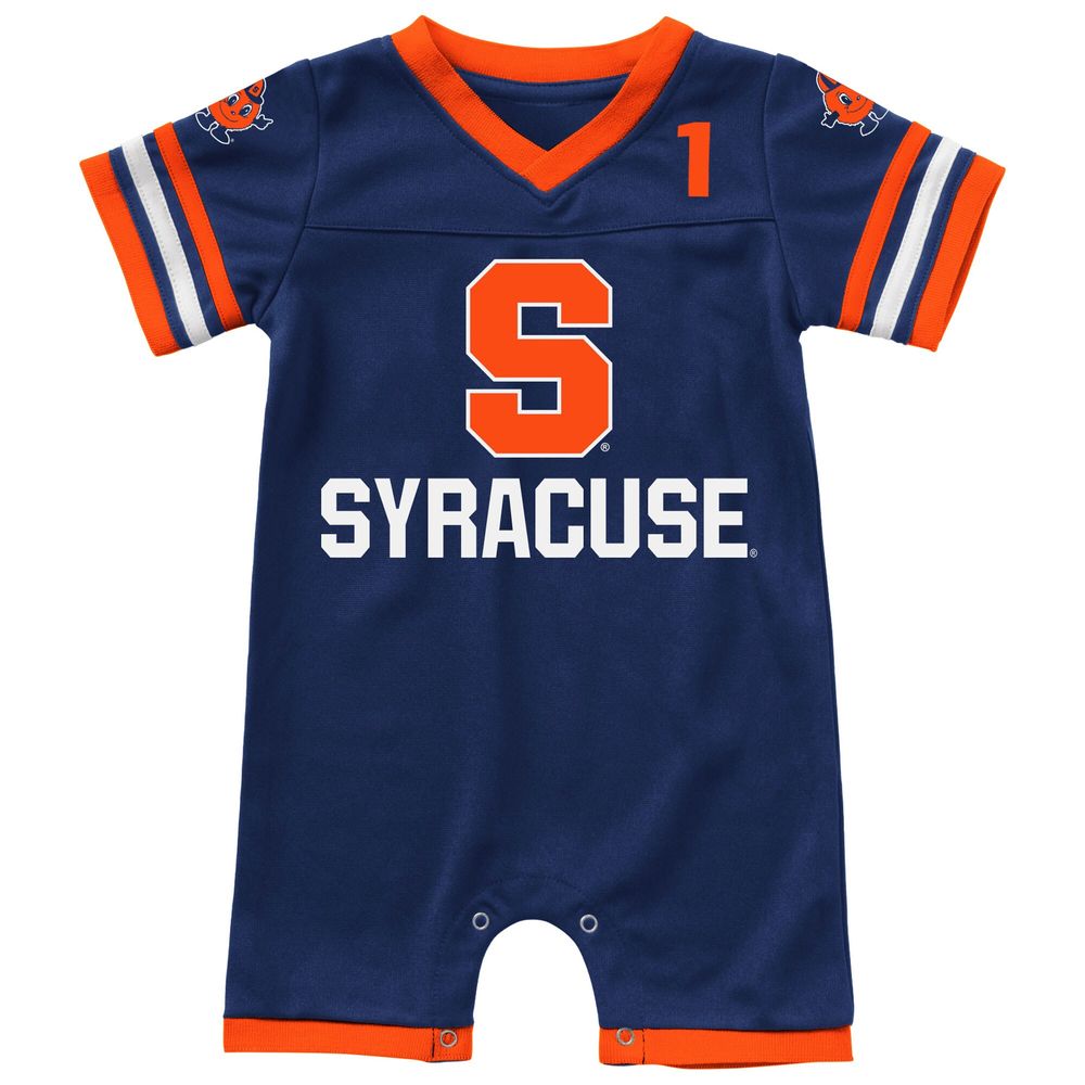 Infant Colosseum Navy Syracuse Orange Bumpo Football Romper