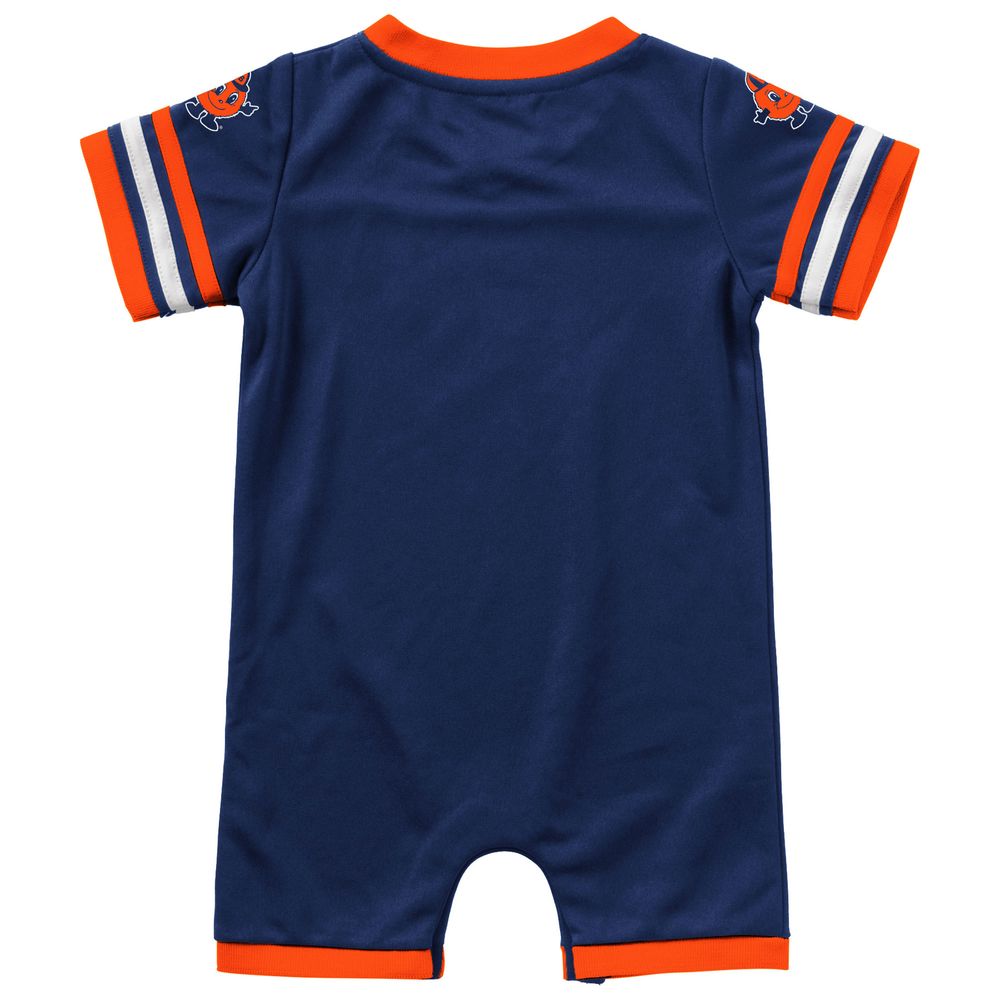 Infant Colosseum Navy Syracuse Orange Bumpo Football Romper