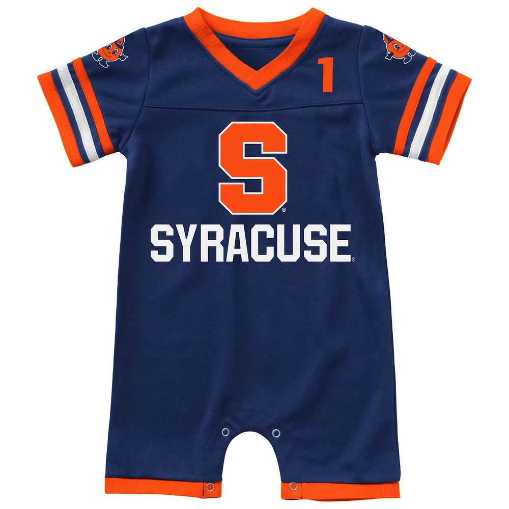 Barboteuse de football Colosseum Navy Syracuse Orange Bumpo pour bébé