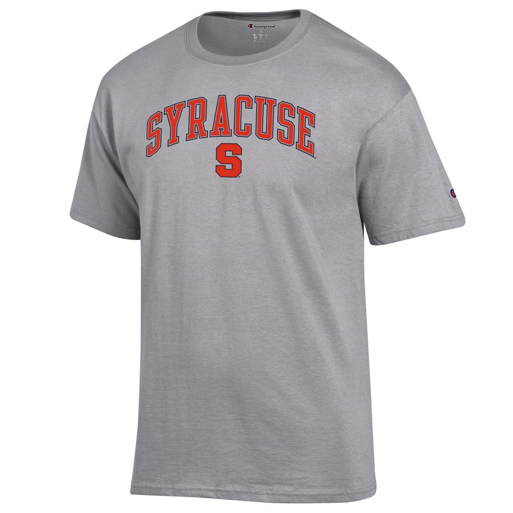 T-shirt Champion Heather Grey Syracuse Orange Arch Over Logo pour homme
