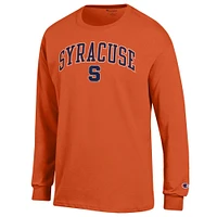 Men's Champion  Orange Syracuse Arch Over Logo Long Sleeve T-Shirt