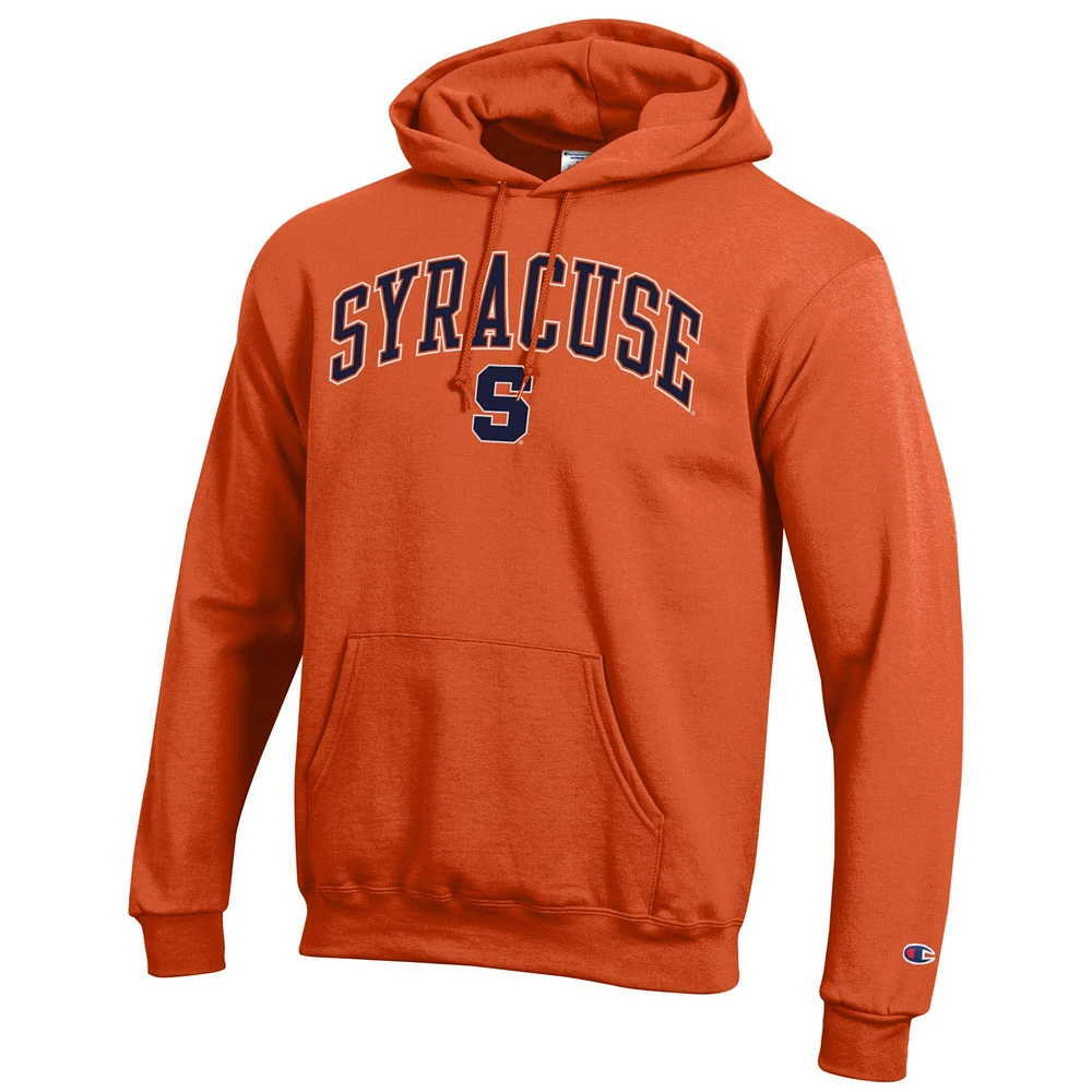 Men's Champion  Orange Syracuse Arch Over Logo Pullover Hoodie