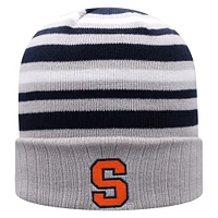 Bonnet tricoté à revers gris orange Syracuse Top of the World pour homme