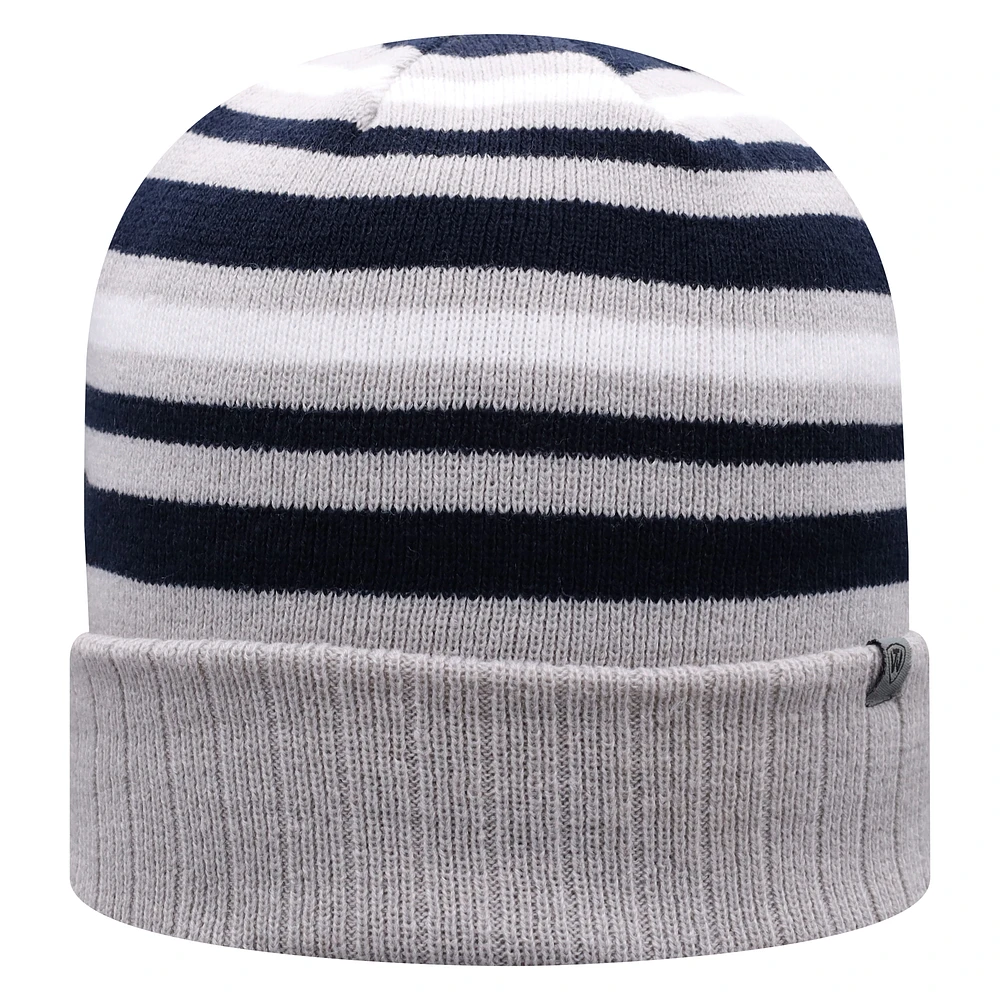 Bonnet tricoté à revers gris orange Syracuse Top of the World pour homme