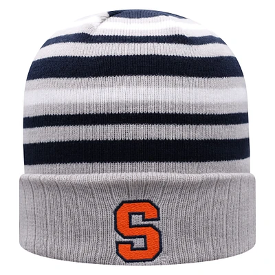 Bonnet tricoté à revers gris orange Syracuse Top of the World pour homme