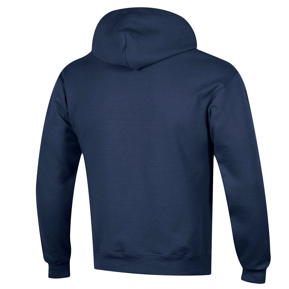 Men's Champion Navy Syracuse Orange Arch Pill Pullover Hoodie