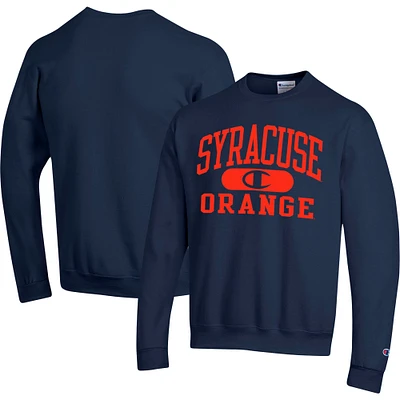 Sweat-shirt Champion Navy Syracuse Orange Arch Pill pour homme