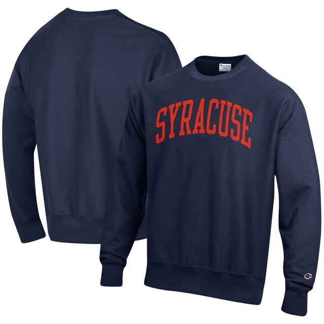 Sweat-shirt à armure inversée Champion bleu marine Syracuse orange pour homme