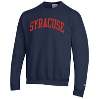 Men's Champion  Navy Syracuse Orange Basic Arch Fleece Pullover Sweatshirt