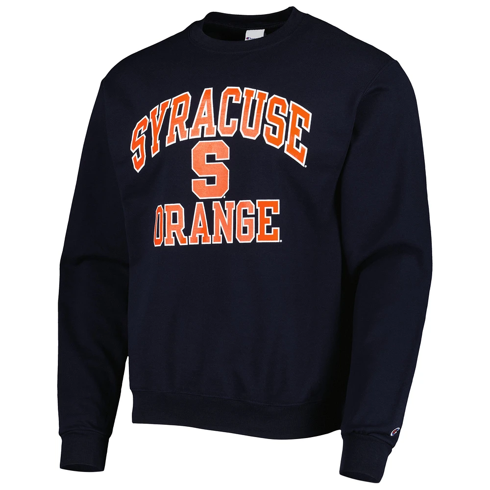 Men's Champion Navy Syracuse Orange High Motor Pullover Sweatshirt