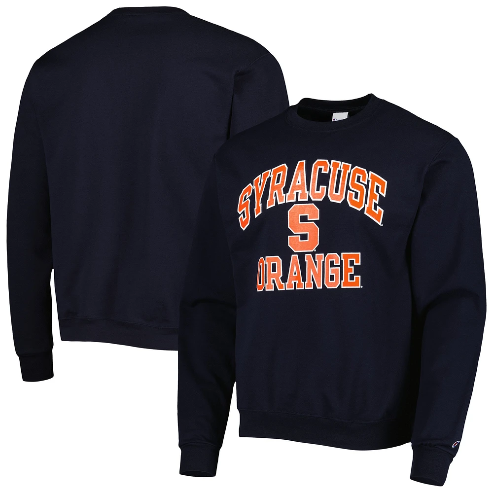 Men's Champion Navy Syracuse Orange High Motor Pullover Sweatshirt