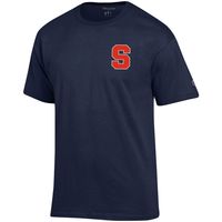 Men's Champion Navy Syracuse Orange Stack 2-Hit T-Shirt