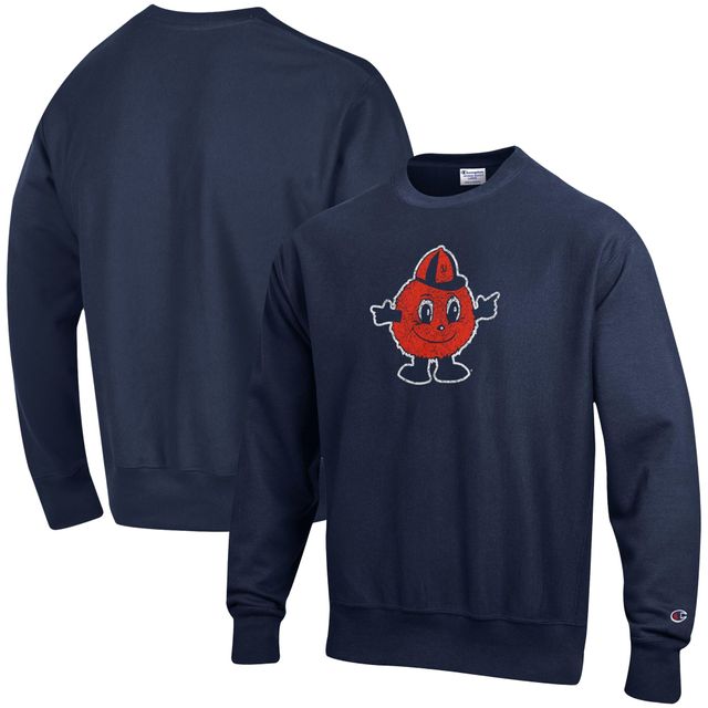 Sweat-shirt pour homme Champion Navy Syracuse Orange Vault Logo Reverse Weave