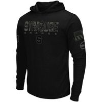 Men's Colosseum Black Syracuse Orange OHT Military Appreciation Hoodie Long Sleeve T-Shirt