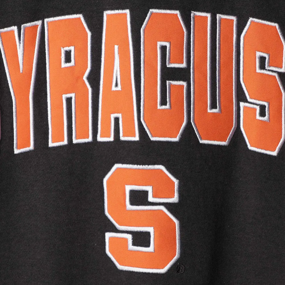 Men's Colosseum Charcoal Syracuse Orange Arch & Logo Crew Neck Sweatshirt