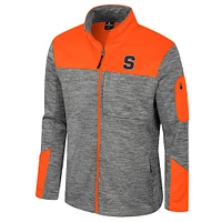 Veste zippée Syracuse Orange Guard pour homme, gris/orange Colosseum