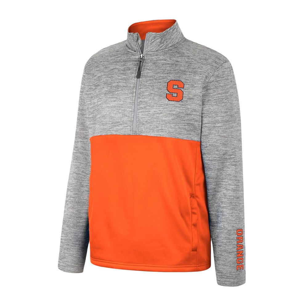 Men's Colosseum Gray Syracuse Orange John Half-Zip Jacket