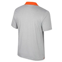 Men's Colosseum Gray Syracuse Orange Tuck Striped Polo