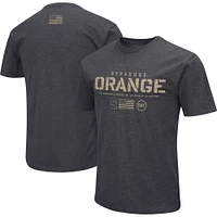 T-shirt pour homme Colosseum Heather Black Syracuse Orange Big & Tall OHT Military Appreciation Playbook