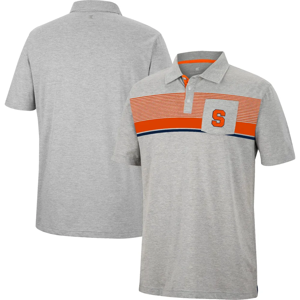 Polo à poche golf Colosseum gris chiné orange Syracuse pour homme