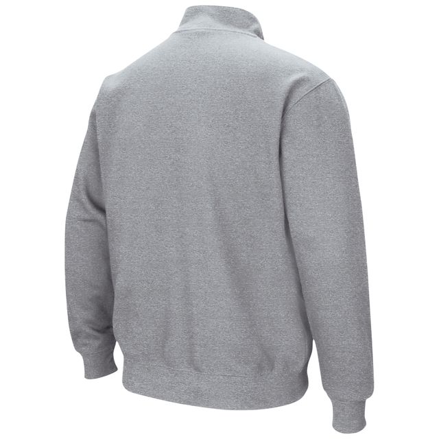 Colosseum Heathered Grey Tortugas Team Logo Quarter-Zip Jacket