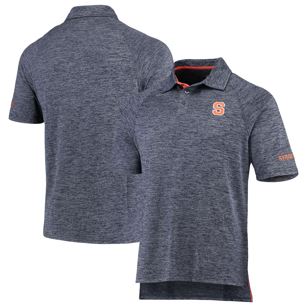 Men's Colosseum Heathered Navy Syracuse Orange Down Swing Polo