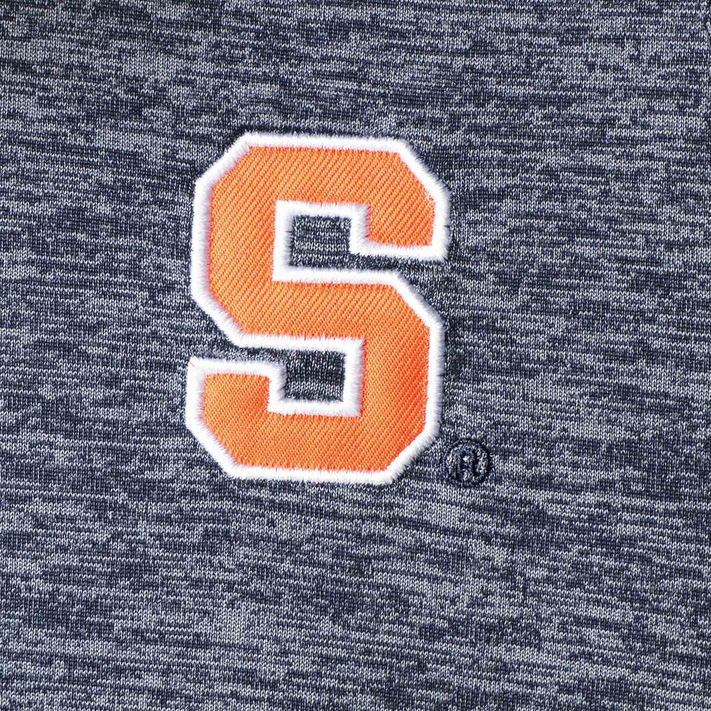 Men's Colosseum Heathered Navy Syracuse Orange Down Swing Polo