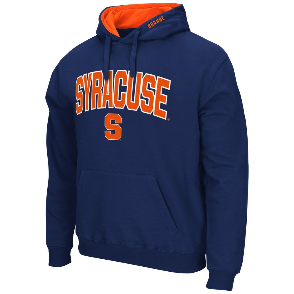 Men's Colosseum Navy Syracuse Orange Arch & Logo 3.0 Pullover Hoodie