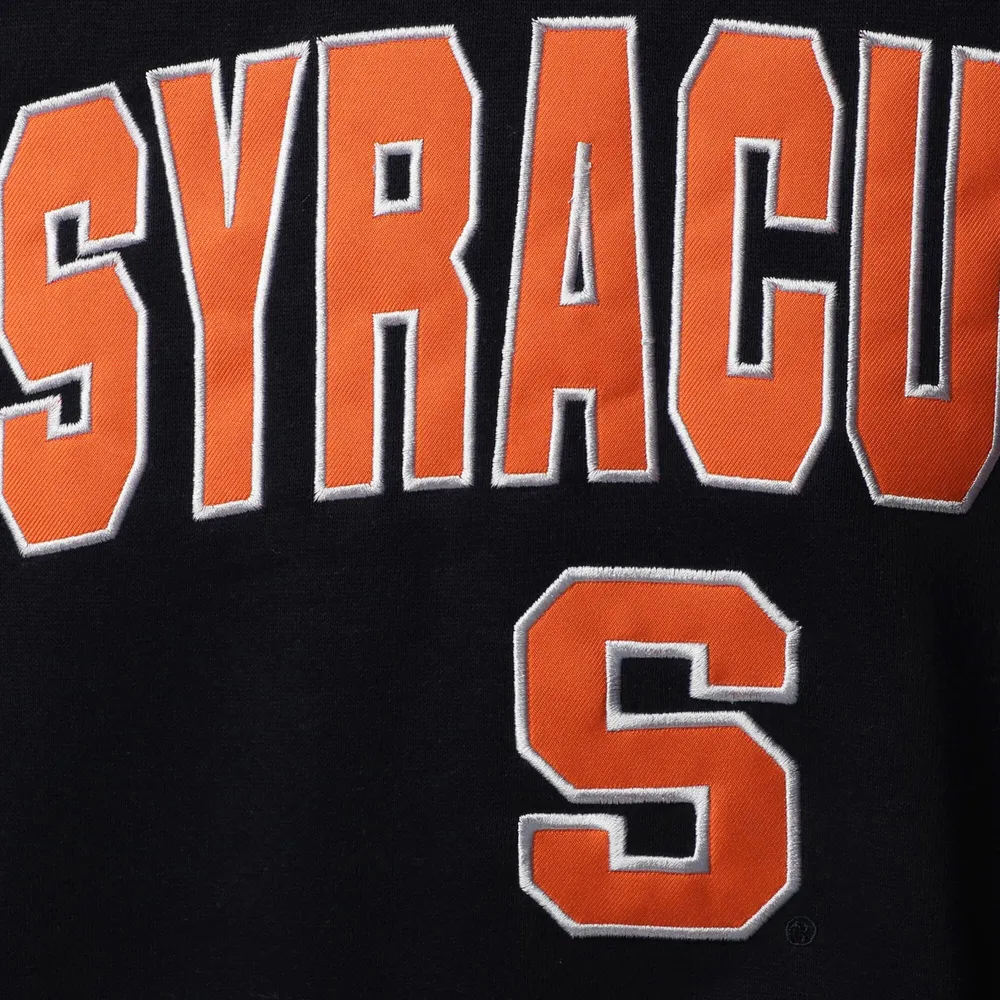 Men's Colosseum Navy Syracuse Orange Arch & Logo Crew Neck Sweatshirt