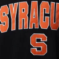 Men's Colosseum Navy Syracuse Orange Arch & Logo Crew Neck Sweatshirt