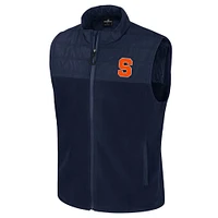 Men's Colosseum  Navy Syracuse Orange Block The Sun Full-Zip Vest