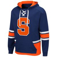 Men's Colosseum Navy Syracuse Orange Lace Up 3.0 Pullover Hoodie