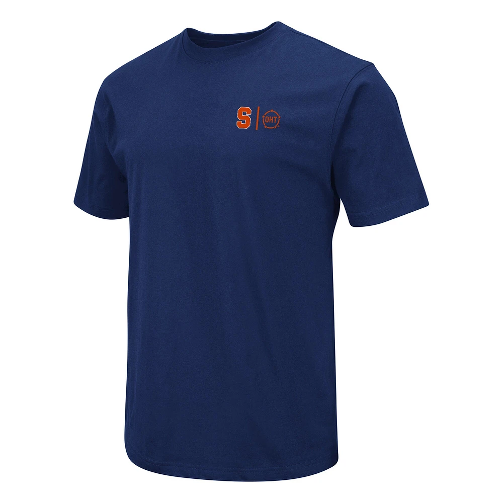 T-shirt d'appréciation militaire Colosseum Navy Syracuse Orange OHT pour homme