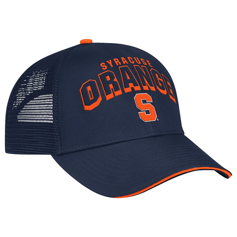 Chapeau réglable Colosseum Navy Syracuse Orange Wyatt pour hommes