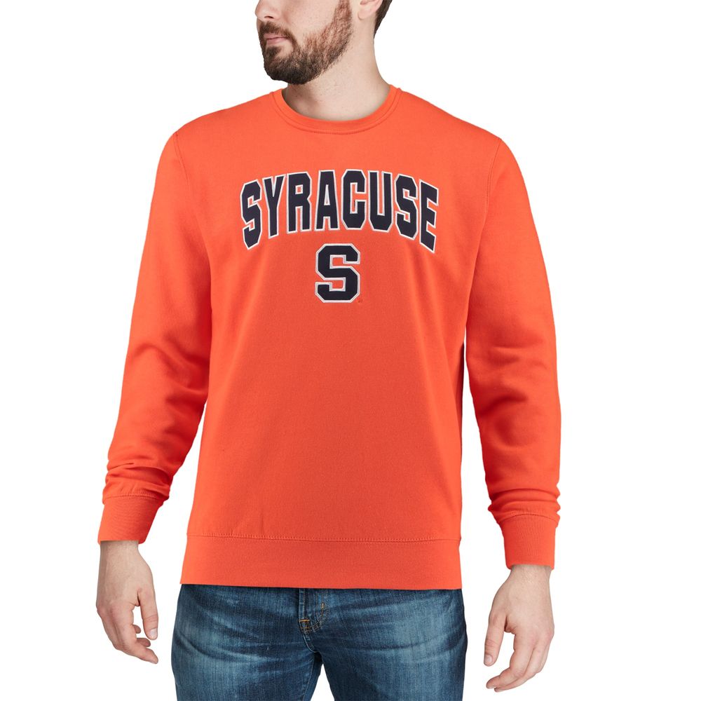 Men's Colosseum Orange Syracuse Arch & Logo Crew Neck Sweatshirt