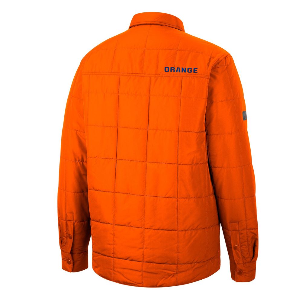 Men's Colosseum Orange Syracuse Detonate Quilted Full-Snap Jacket