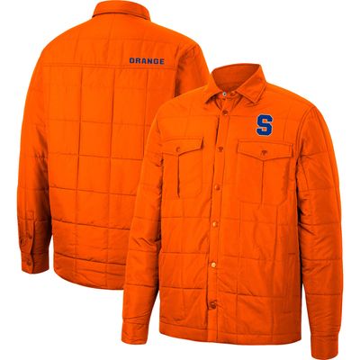 Men's Colosseum Orange Syracuse Detonate Quilted Full-Snap Jacket