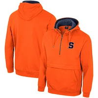 Sweat à capuche demi-zip Orange Colosseum Syracuse pour hommes