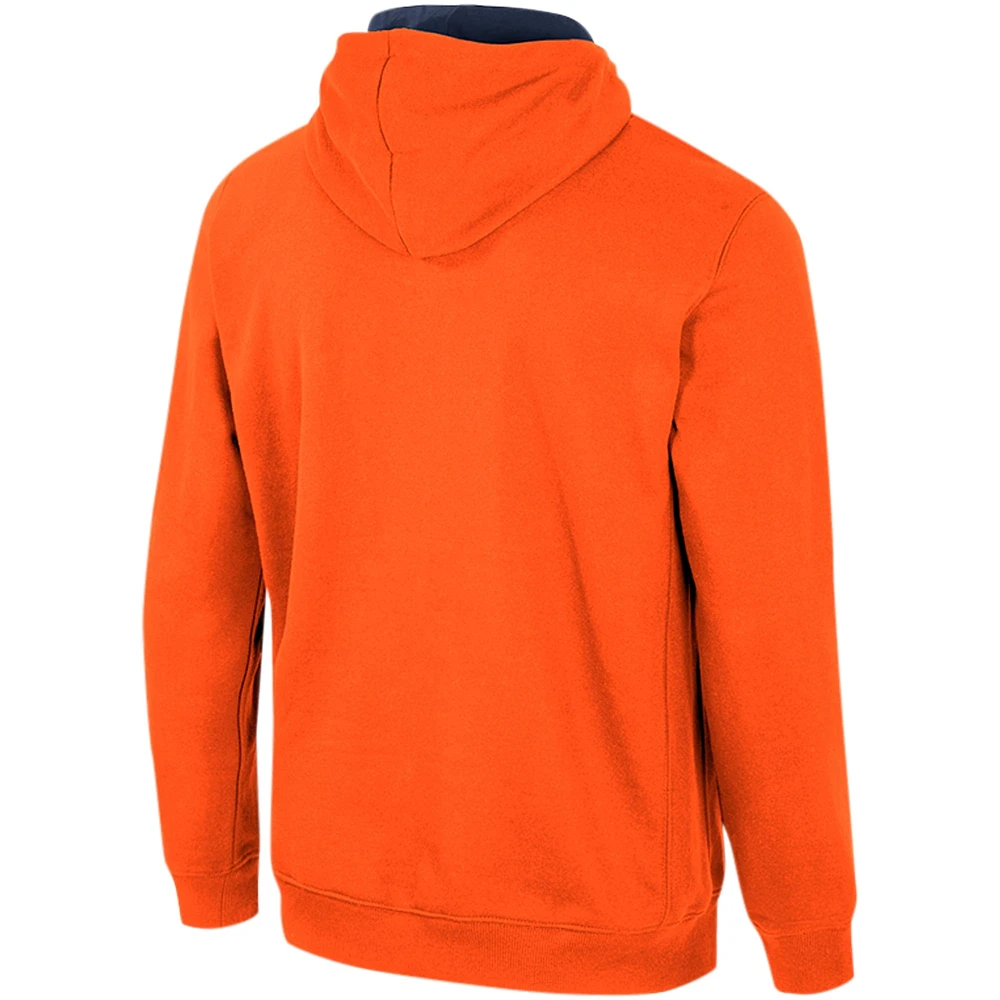 Sweat à capuche demi-zip Orange Colosseum Syracuse pour hommes